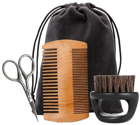 Amagogo Set de Cuidado de Barba para Hombres, Accesorios Prácticos Y Duraderos.
