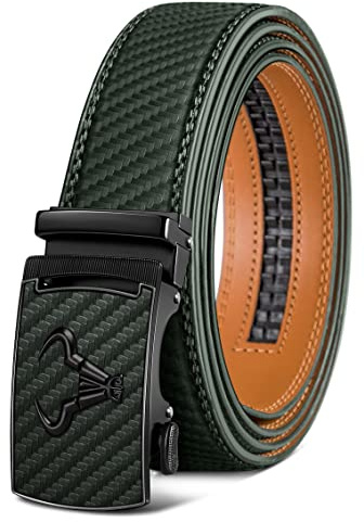 KEMISANT Gürtel Herren, Ledergürtel Ratsche 35mm,Größe Angepasst | Herrengürtel Automatikschließe für Business Anzug