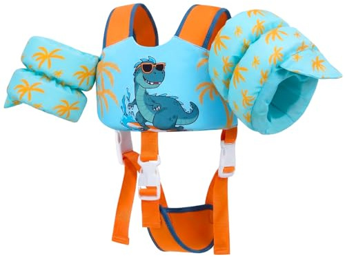 Gogokids Simväst för barn med flytkraft armband, simstöd för småbarn med justerbara remmar (11–30 kg, 1–6 år) | EN13138-1 certifierad för simundervisning | för pool och strand