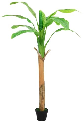 Generico Albero di Banane Artificiale con Vaso 180 cm Verde,Flora artificiale-336314