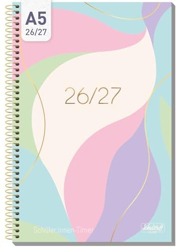 Häfft® Schulstuff Schüler:innen-Timer 2026 2027 A5 Pastel Love