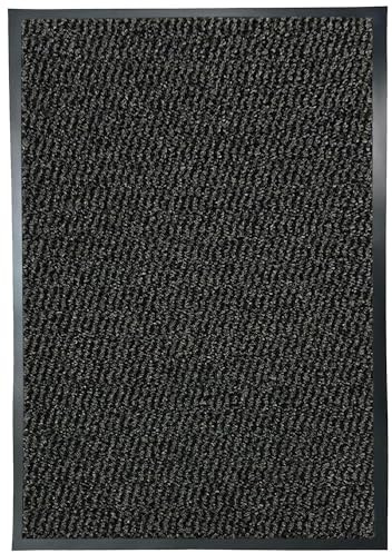 Suprano Door Mats Indoor 90cm x 200cm, Washable indoor Outdoor Rugs Matts, Heavy Duty Non-slip Entrance Mat, Super Absorbent Front Door Mat Kitchen Hallway Bath Barrier Rugs (Anthracite, 90 x 200 cm)