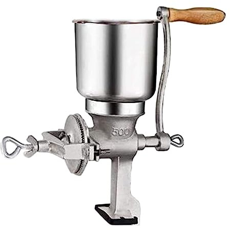 DANNMPX Cafetière Piston Moulin à Grains Manuel Moulin manivelle en Acier Inoxydable Outil de meulage Cuisine Domicile pour Le café Café
