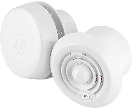 SUNGOOYUE Ventilador de Techo para RV, ABS, 12 V, Ventilador de Techo para Autocaravana, 4000 RPM, 200 CFM, con Luz LED y Cubierta Ahumada, para Viaje, Remolque, Furgoneta, Baño, Cocina, Dormitorio