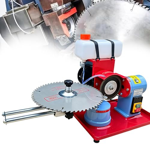 Carbide Saw Blade Sharpener, Low Noise Copper Motor Wet Dry Grinder, Precise Angle Control Tool for Woodworking and Furniture Making 550W-220V