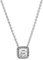 Pandora Timeless Women's Sterling Silver Square Sparkle Halo Cubic Zirconia Pendant Necklace, 45cm, No Box