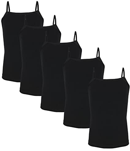 TupTam Maillots de Corps Fille – Lot de 5 Débardeur Fille à Fines Bretelles en Coton Respirant