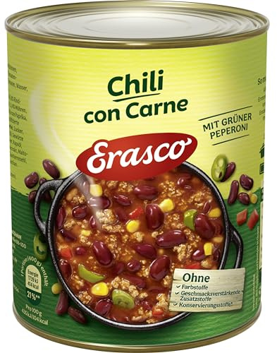 Erasco Chili con Carne 800g (6er Pack) In rund 5 Minuten fertig – Mit viel Gemüse – Ohne Schnickschnack - Einfach lecker