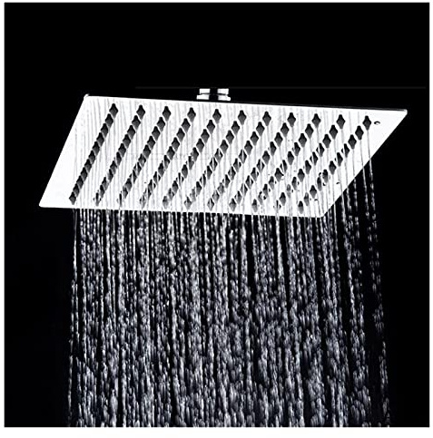 Shower Shelves 8 Inch Bathroom Spray Shower Head, Round Top Sprinkler Head Showers, Stainless Steel Rainfall Shower Bathing Accessories ( Color : Square shower head , Shower Head Size : 6inch 15cm )