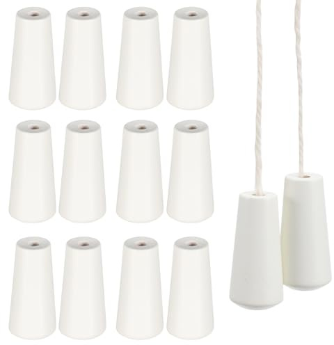 Garneck Wooden Blind Pull Cord Ends Bell Pendant Replacement Part for Window Blinds and Shades Blind Cord Pull Ends Hanging Ball Tassel Drop for Repair