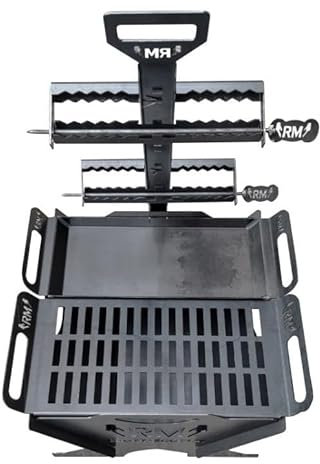 Parrilla asador argentina resistente fabricada en Argentina - Parrilla argentina premium - Parrilla Asado - Totalmente desmontada. Sor pampa grill (estaca adicional)