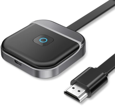 Adattatore HDMI Wireless, Dongle HDMI Wireless Miracast 1080P, Adattatore Display HDMI Wireless Dual Band 5GHz/2.4GHz Compatibile con iPhone/Laptop/iOS/Android/Windows, Supporta Miracast/DLNA/Airplay