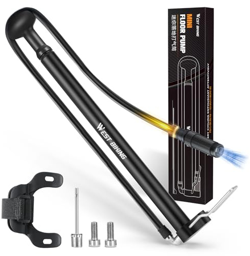 CYCLESPEED Mini-Fahrradpumpe, tragbare Fahrradpumpe, Aluminiumlegierung, 160 PSI Standradpumpe, passend für Presta- und Schrader-Ventile, leichte Airbike-Reifenpumpe für Rennrad-Mountainbike-Bälle