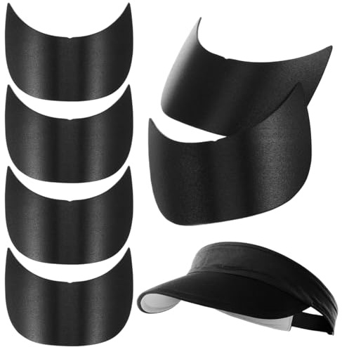 Cabilock 10pcs Hat Brim Support Liners for Baseball Caps Sun Hats Replacement Inserts for Peaked Caps Lightweight Visor Brim Maintainers Compact Accessories for Outdoor Use Black
