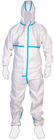 Cofan Buzo de protección fitosanitaria con capucha | Color: blanco | EN ISO 27065 Nivel C2 | Tipo 4/5/6 Cat. III | Antiestático | Talla M (Trabajo, Blanco, L)