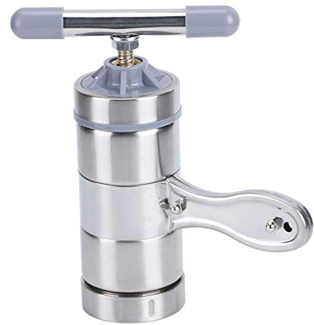 Eacam Handgehaltener Tragbarer Honigpresser, Manuelles Honigpresser-Imkereiwerkzeug aus Edelstahl, Schnelles Trennen von Bienenwachs und Honig