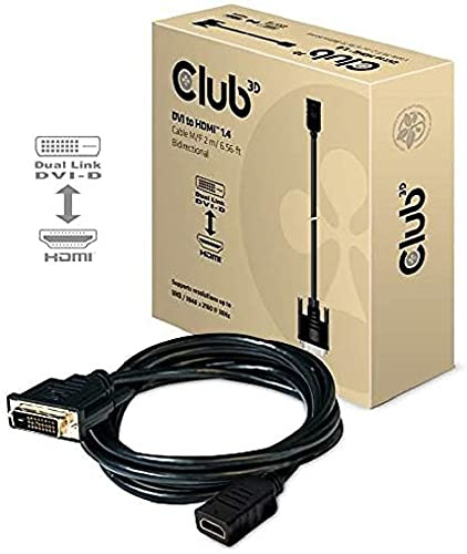 CLUB3D Kabel DVI <-> HDMI 1.4 2M 4K30H ST/BU Retail