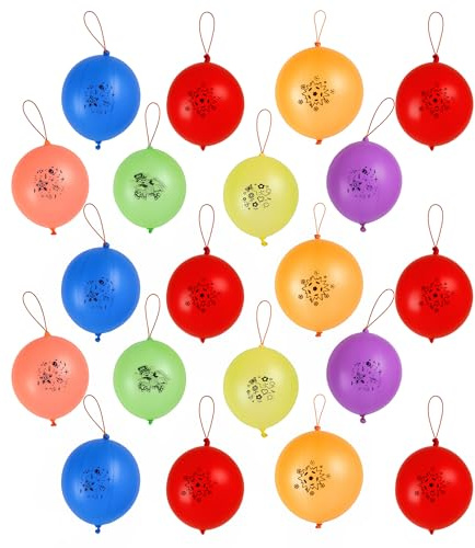 Weddecor Large Punch Balloons Assorted Color with Elastic Bands Latex Material for Kids Birthday Parties, Baby Functions, Wedding Decoration, 12 inch, 40pcs | Assorted Color Latex Material for Kids Birthday Parties, Baby Functions, Wedding Decoration