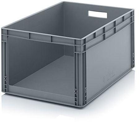 Auer Euro Sichtlagerkasten 80 x 60 x 42 cm inkl. gratis Zollstock * Eurobehälter mit Fenster