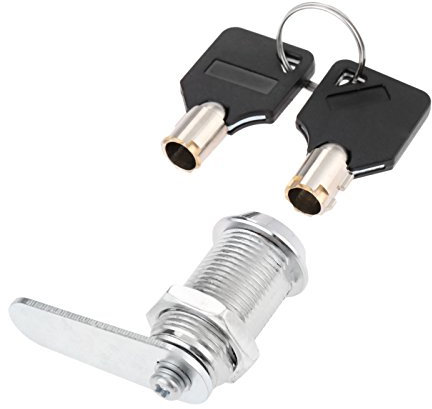 Hicello Cilindro tubolare serratura a camma Ø18 mm x 30 mm canna 90 gradi 2 chiavi per cassetta postale residenziale ascensore armadio sottotetto utilità infrastruttura tubolare chiave rotonda