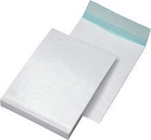 MAILmedia® Faltentaschen B4 fadenverstärkt, ohne Fenster, mit 40 mm-Falte und Klotzboden, 140 g/qm, weiß, 100 Stück; Packungsinhalt: 100 Stück