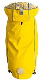 GF Pet Reversible ElastoFit Raincoat - Regenjacke- wasserdichte Hundebekleidung- Größe 3XL Hundemantel Rückenlänge 71cm- Gelb