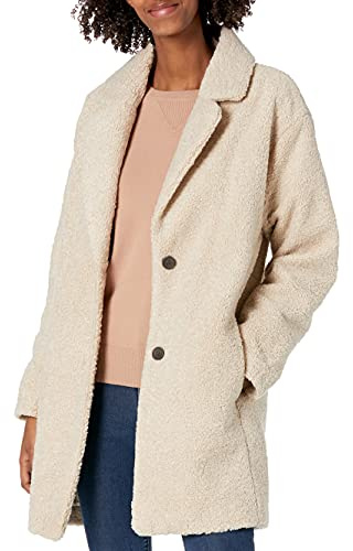 Amazon Essentials Veste à Revers Molletonée Femme, Sable, M