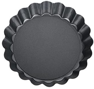 6 unids 10 cm Pastel redondo for hornear Tarta Molde de pastel Bandeja de pizza con fondo removible DUO ER