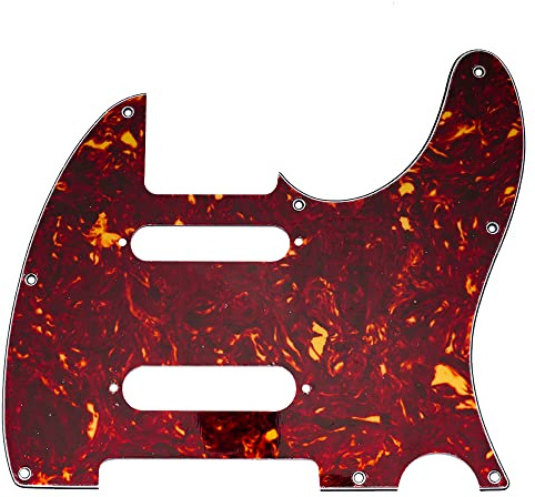 Musiclily Pro 8 Löcher SS TL Schlagbrett 4-lagig Vintage Tortoise | für USA/Mexico Fender Deluxe Nashville Tele Style E-Gitarre