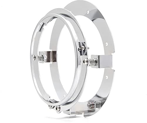 UTVIUNCT Universal 5.75 Inch Motorcycle LED Headlight Mounting Bracket 5-3/4 Motor Bike Round Headlamp Mount Brackets Ring (Chrome)