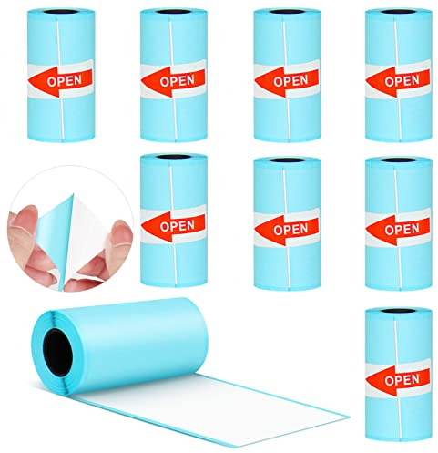 Selbstklebend Thermische Aufkleber 9 Stück Thermopapierrolle für PeriPage P1 Mini-Drucker, PAPERANG P1/P2 Mini-Fotodrucker (57 x 30 mm)