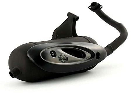 Impianto di scarico completo SITOPLUS con omologazione, acciaio compatibile con Piaggio Fly 50 AC 2005-2005 / Typhoon/Aprilia SR 50 Motard 2-Takt 2012-2017 / Zip 2-Takt 2009-2012