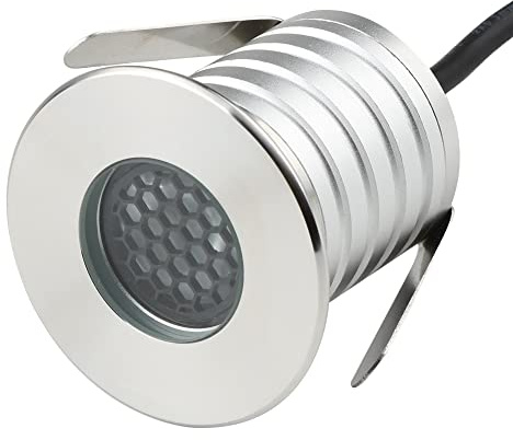 CNBRIGHTER LED In-Ground Well Lights Anti-Glare, 3W 12V-24V DC, IP67 Waterproof Recessed Lamp,Buried Underground Outdoor Landscape Lighting,Warm White 3000K (watts, 3)