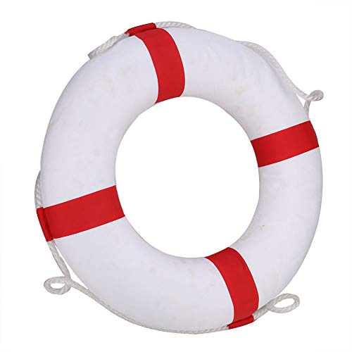 Swimming Ring with Oxford Cloth, Foam Core. Higher Safety Factor Than Inflatable Lifebuoy. Attached Nylon Rope for Enhanced Safety