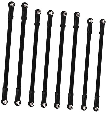 Angoily 8pc Remote Control Car Aluminum Alloy Pull Rod Rc Car Pull Rod Compatible Off-road Model Metal Spare Part