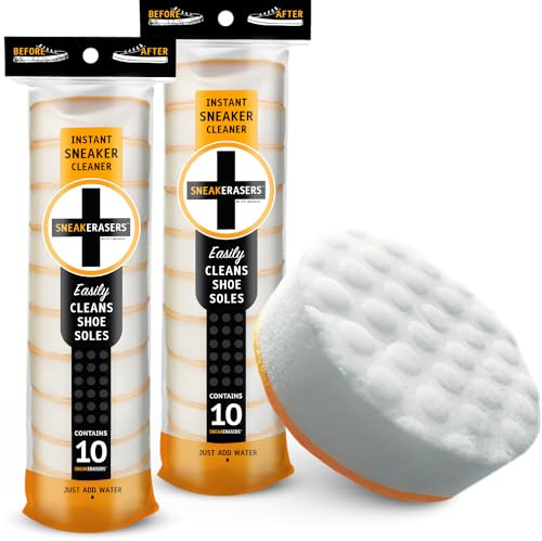 SneakERASERS Sohlen- und Sneaker-Reiniger | Premium | Einweg | Doppelseitiger Schwamm zur Reinigung & Aufhellung der Schuhsohlen, Weiss/opulenter Garten, Einheitsgröße