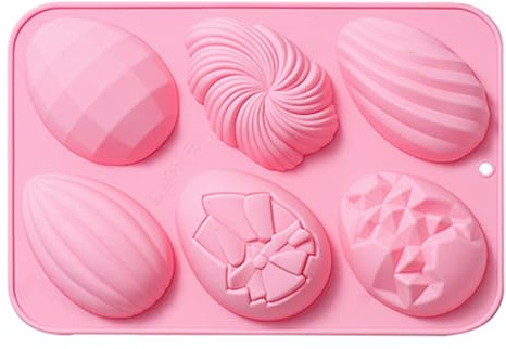 GEDOX per uova di Natale di Pasqua, stampo antiaderente per cuocere uova di Pasqua, vassoi per cuocere uova di cioccolato, stampo in silicone per forniture per feste