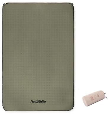 windhike Naturehike 6.0 cm Dicke Selbstaufblasende 1 & 2 Personen Isomatte Schnell Isolierte & Tragbare Luftmatratze für Rucksackreisen, Wandern, Reisen, Zelt (Olivgrün, Doppel)