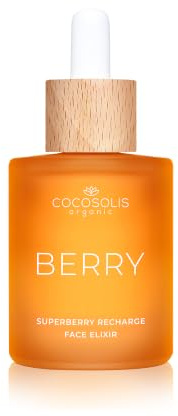 COCOSOLIS BERRY Superberry Recharge Face Elixir, Gesichtselixier mit Bio-Ölen, vegane nährende Tagespflege mit Vitamin E und Enzym-aktivierten Ölen
