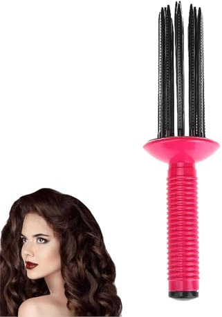 Fluffy Curling Roll Comb, Hot Air Styling Brush, Magic Hair Styler, Anti-Slip Curling Wand