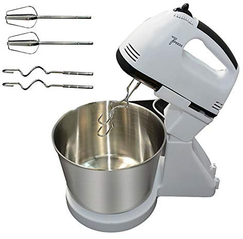 Batteurs électriques sur Socle Mélangeur à gâteau avec Bol de 2 L 7 Vitesses pour la Cuisson Fouet à œufs Fouet électrique pour la Cuisine Cuisson des gâteaux Crème glacée Batteur