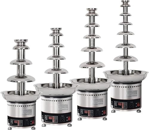 XARONF Fuente de Chocolate eléctrica, máquina de Cascada de Fondue/Calentador automático de fusión de Chocolate for Fiesta, Boda, cumpleaños, Navidad(7 Tiers)