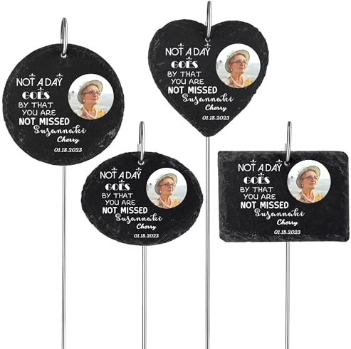 Ardoise et Crochet Commémoratifs Personnalisés avec Nom de Photo, Pierre Commémorative avec Image Personnalisée, Marqueur Funéraire Commémoratif, Pierres Commémoratives pour Animaux de Compagnie