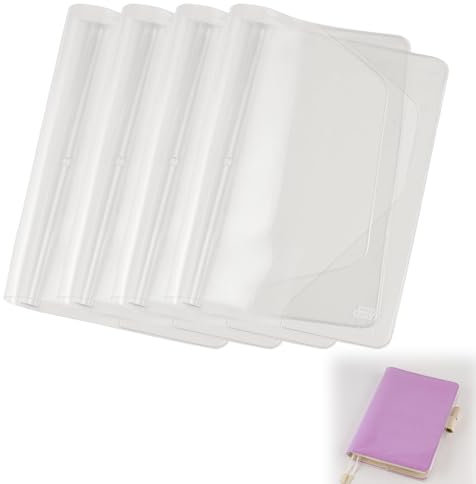 TUKNN Buchumschlag, Transparent, Schulbücher, Schutzhülle, Wasserdicht, 4 Stück, 30.9x21.7cm