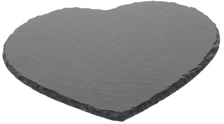 Levemolo Herzförmiger Schiefer Herz-Steak-Platte Wurstplatte graceling offic steinfiguren gartenteppich dekoäste Herz-Modellierstein Gartendekoration Schreibtischdekoration für den Haushalt