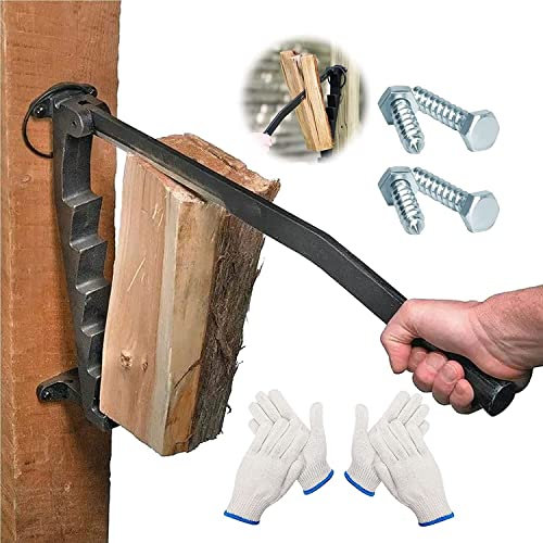 Kaminholz Anzündholzspalter Wandhalterung Manueller Holzspalter für schnelles und sicheres Anzünden von Anzündholz zum Spalten von Brennholz