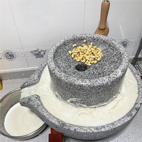 Mulino a Pietra per Cereali a Mano, Mulino a Pietra, macina a Pietra Mulino a Pietra per Cereali a Mano, Mulino per Pasta Huty Pesante Macina a Umido per la Scuola Domestica Fatto a Mano, Fa