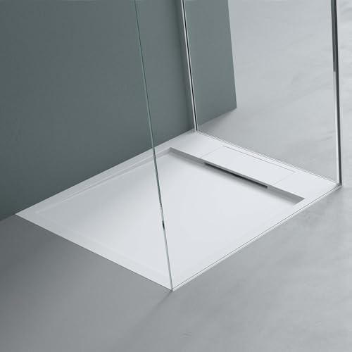 Maj & Maj duschkar duschkar av mineralgjuten B x D x H: 75 x 80 x 4 cm mineralgjuten vit matt Geoma04