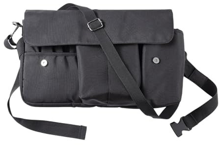 Amagogo Riñonera para brochas de Maquillaje, riñonera de Lona para Mujer, Bolsa de Trabajo, Paquete de Delantal, Profesional, Organizador con múltiples