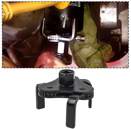 KANDUJIMU Universal Oil Filter Wrench, 3 Jaw Adjustable Oil Filter Removal Tool, 2 Inch to 4-1/4 Inch Range Heavy Duty Oil Filter Change Set, Multifunctional Tool for Cars, Trucks, Tractor